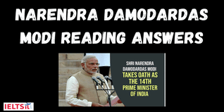 Narendra Damodardas Modi Reading Answers